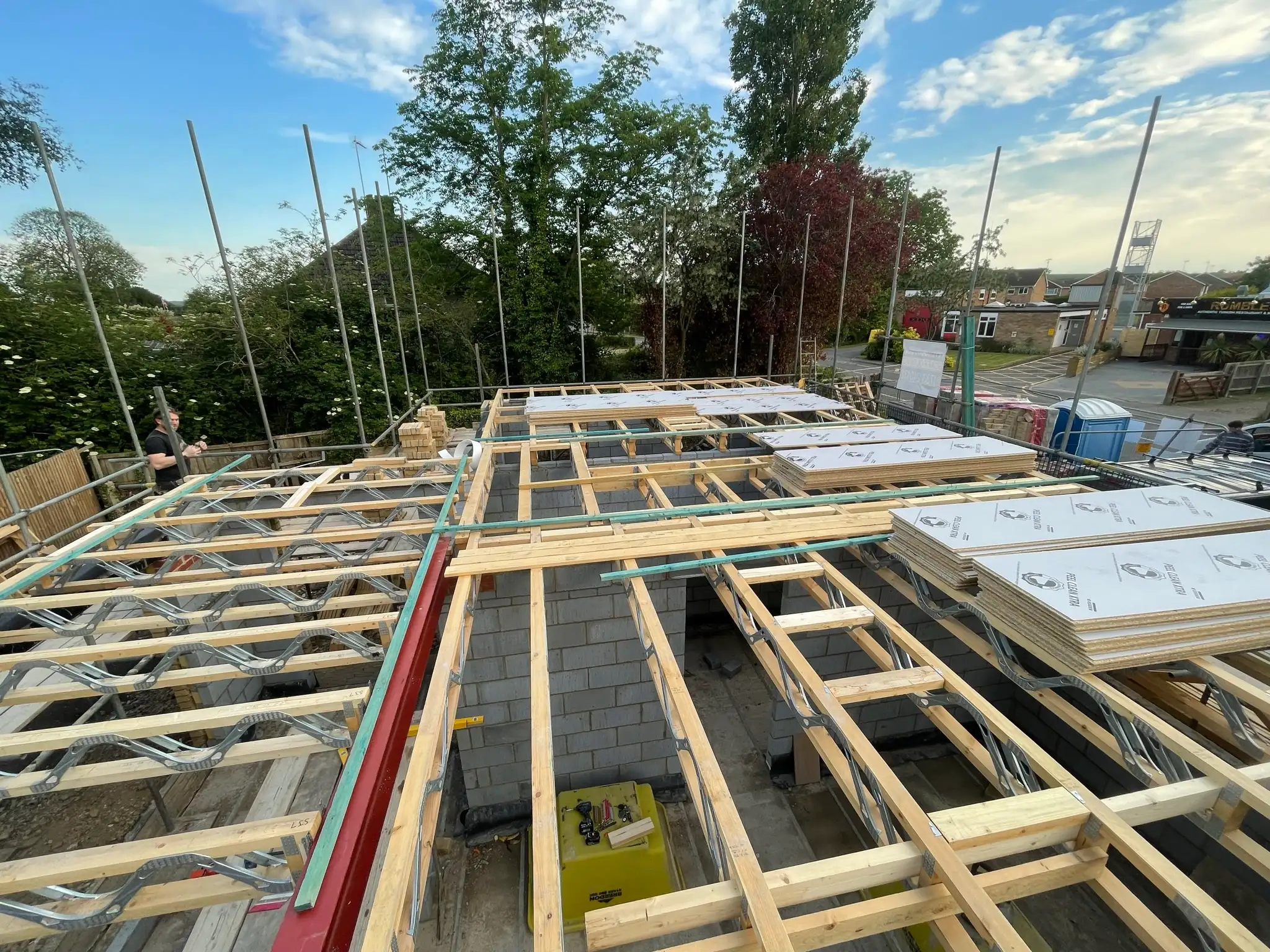 Floor joists and structural timber on a new build