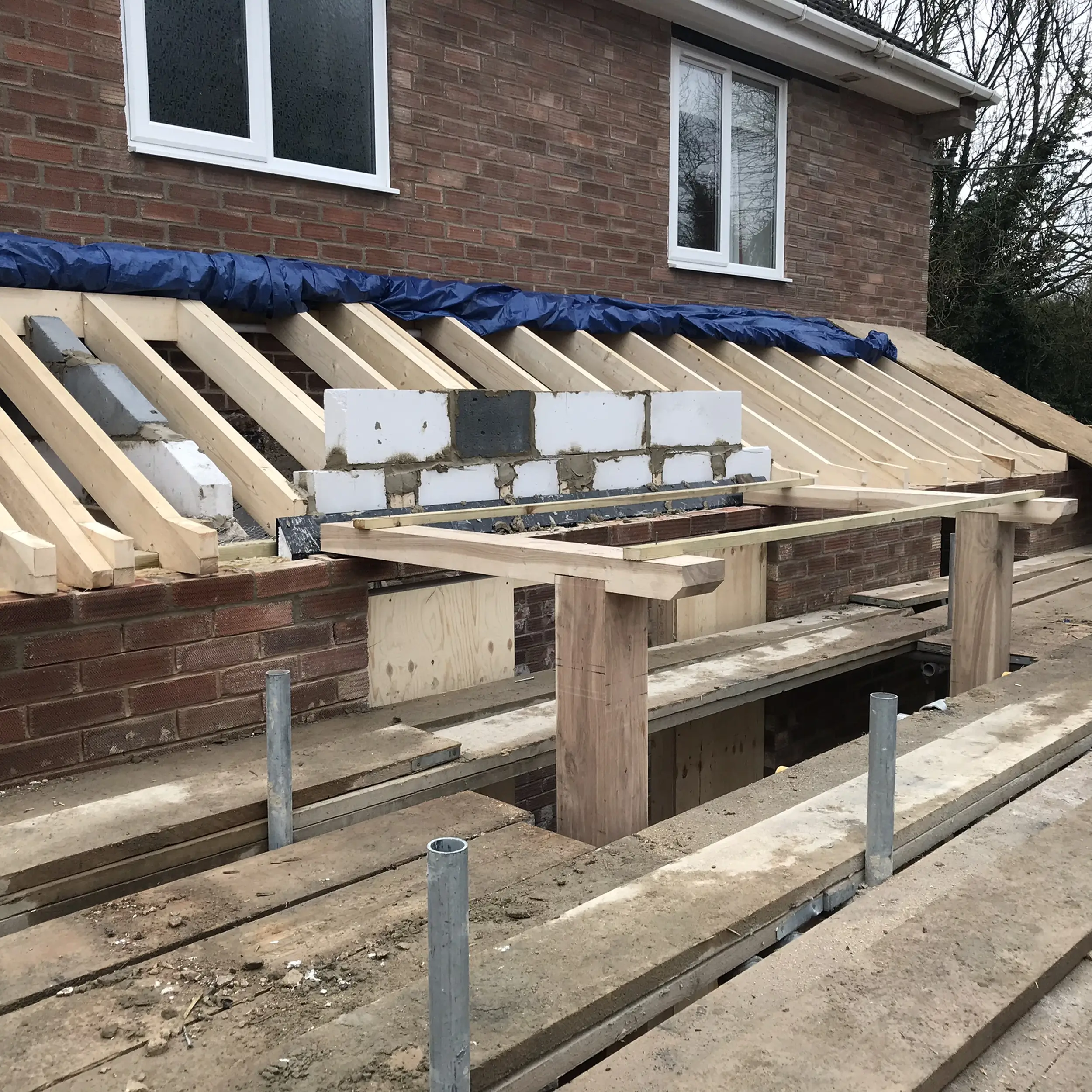 Timber roof and structural carpentry detail