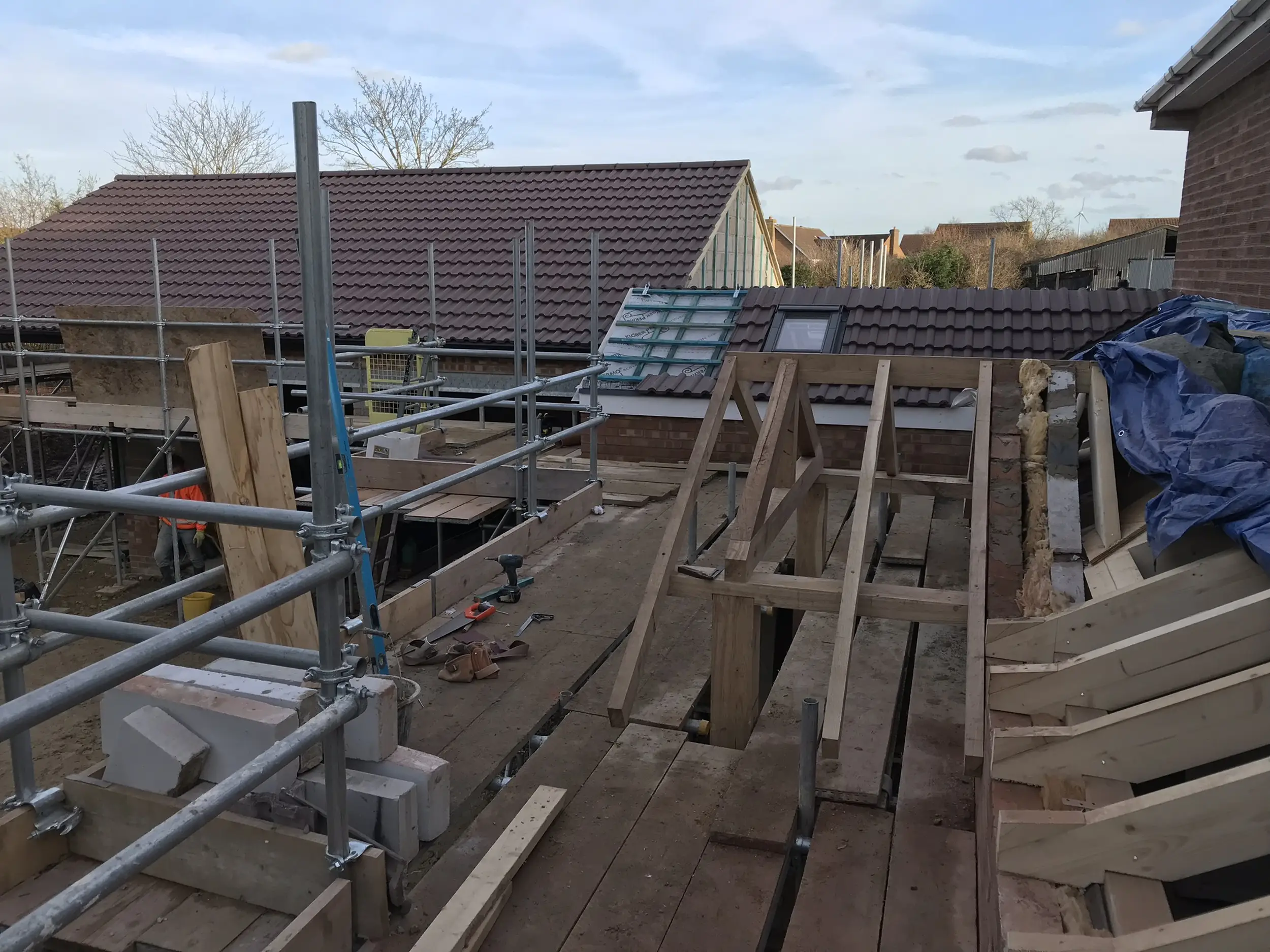 Traditional timber carpentry detail