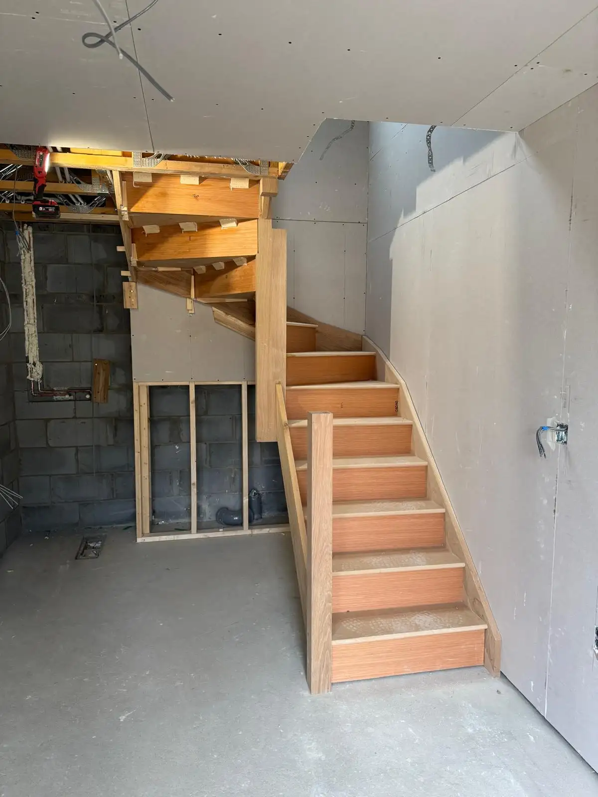 New timber staircase fitted during a renovation