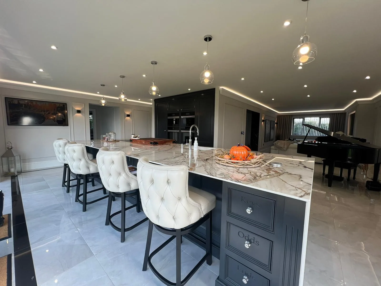 Finished Ablewood kitchen with island